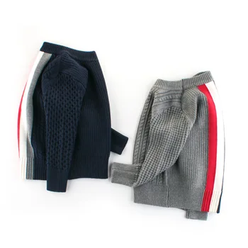 

New Fashion Autumn Winter Kids Sweater Baby Boys Solid Jumper Children Knit Top Fashion O-Neck Sweater