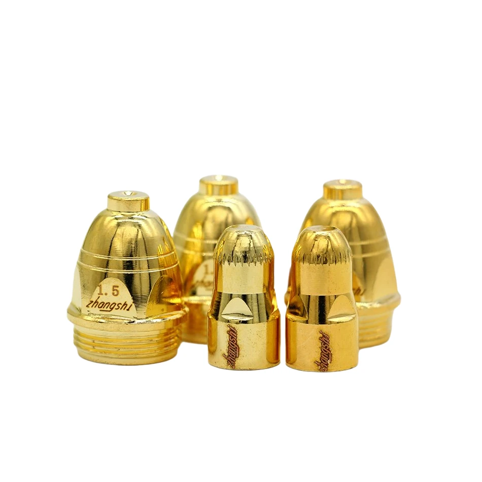 Zhang's P80 Air CNC plasma cutting tip nozzle electrode upgrade durable gold yellow EFI LGK-100 cutter | Инструменты