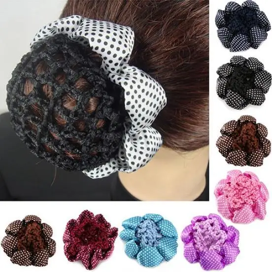Womens Bun Cover Hair Snood Ballet Dance Skating Crochet Hair Net Hair Accessory
