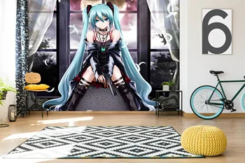 

[Self-Adhesive] 3D Hatsune Miku 161 Japan Anime Wall Paper mural Wall Print Decal Wall Murals Belly
