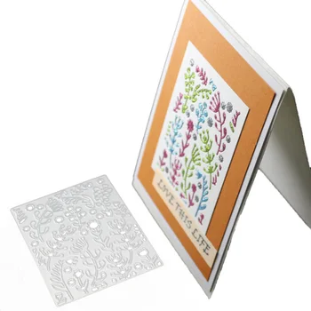 

Leaves Frame Metal Cutting Dies Rectangle Stencil Scrapbook for DIY Paper Album Cards Making Stamp Embossing Die Cuts