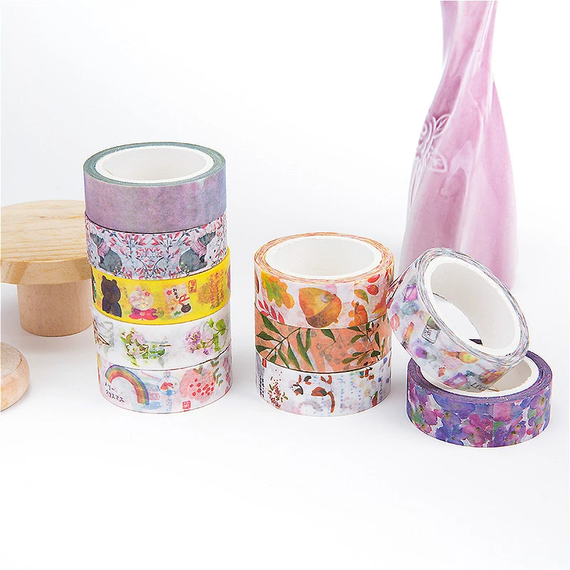 

1pcs Fresh Paper Envelope 7Mx1.5CM Adhesive Tape European Style Envelope For Card Mail Shipping Supplies Scrapbooking Gift