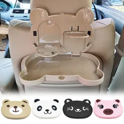Plato de cena para bebé, accesorio para coche, vajilla de alimentación de oso de dibujos animados, vajilla para comer, platos anticaída para niños
