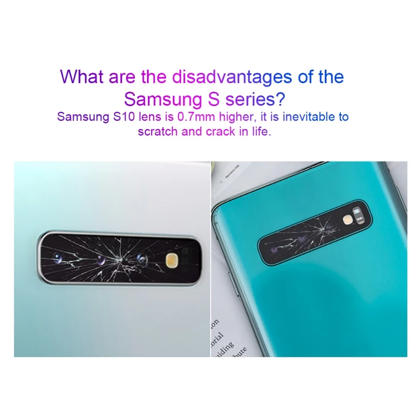 

Phone Camera Lens Protector Glass Tempered Film Protective Ring Cover Case For Samsung Galaxy S10 Plus S10