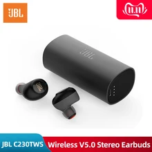 JBL C230TWS беспроводные наушники Bluetooth V5.0 наушники стерео микрофон вкладыши с зарядной коробкой беспроводные наушники