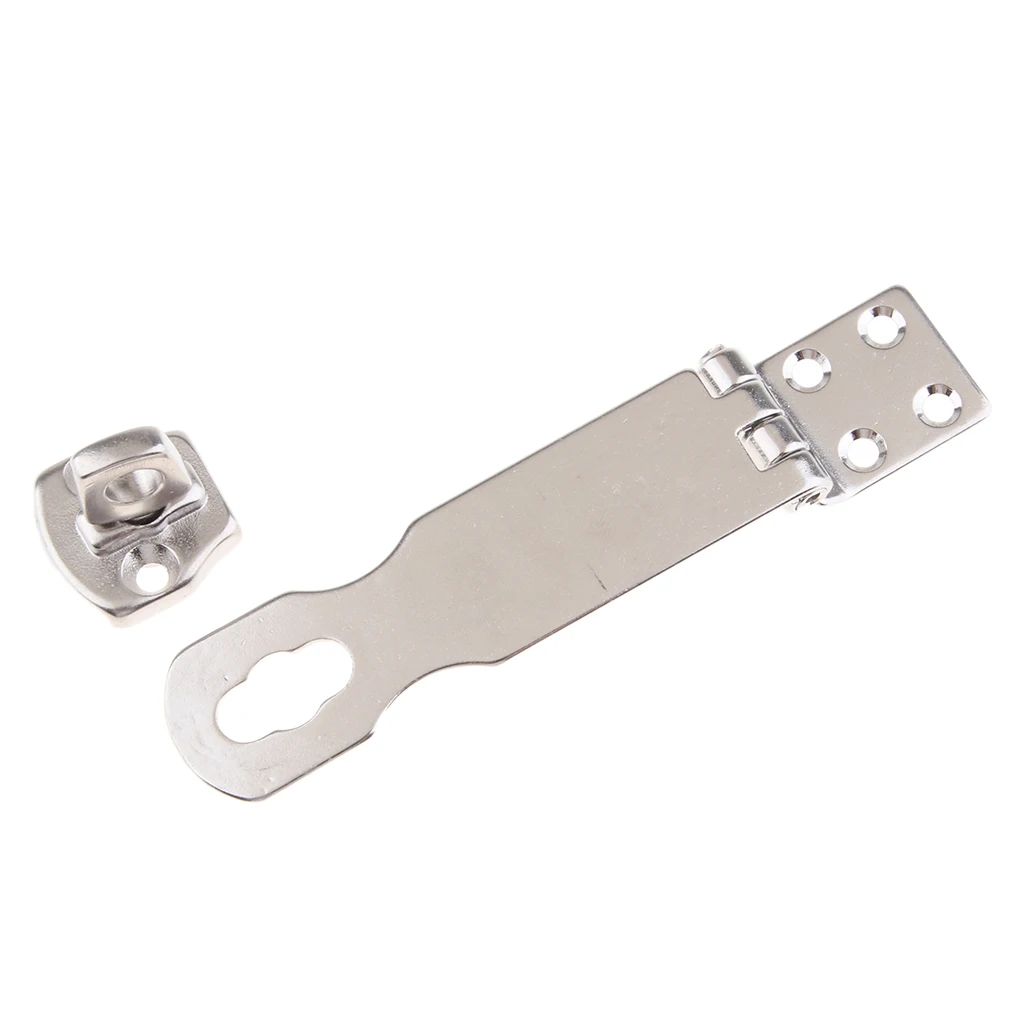 4 packs 97mm/63mm Padlock Hasp Door Clasp Gate Lock Stainless Steel Twist Knob for Door Window Security