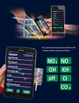 

JBL 7 in 1 Proscan Aquarium Fish Water Test Strips w/ Evaluation Cellphone App