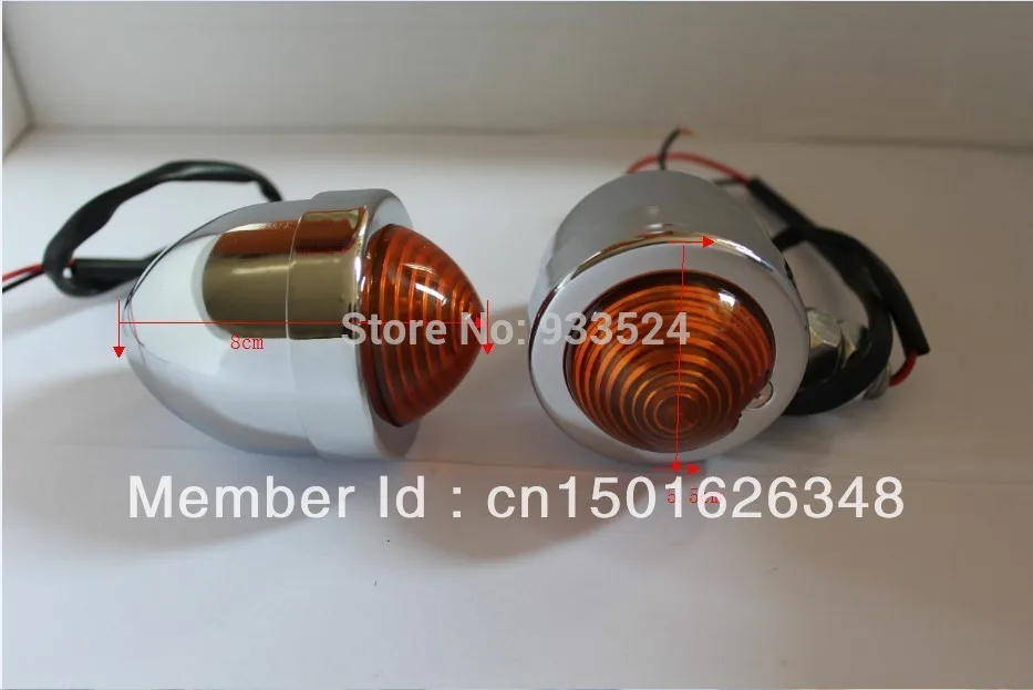 Пара универсальных мотоциклетных желтых поворотных сигналов для Harley Bobber Chopper