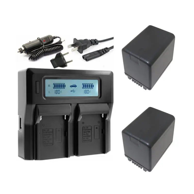 Цвет: желтый VW-VBT380 VBT380 VBT190 батарея+ зарядное устройство для Panasonic HC-V720, HC-VX1, HC-V730, HC-V750, HC-V757, HC-V760, HC-VXF1, HC-VX870 - Цвет: Цвет: желтый