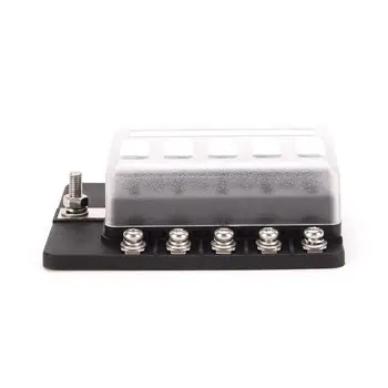 

Automotive 10 Way Fuse Box Holder Block 12V-32V Circuit Blade Fuse Terminals
