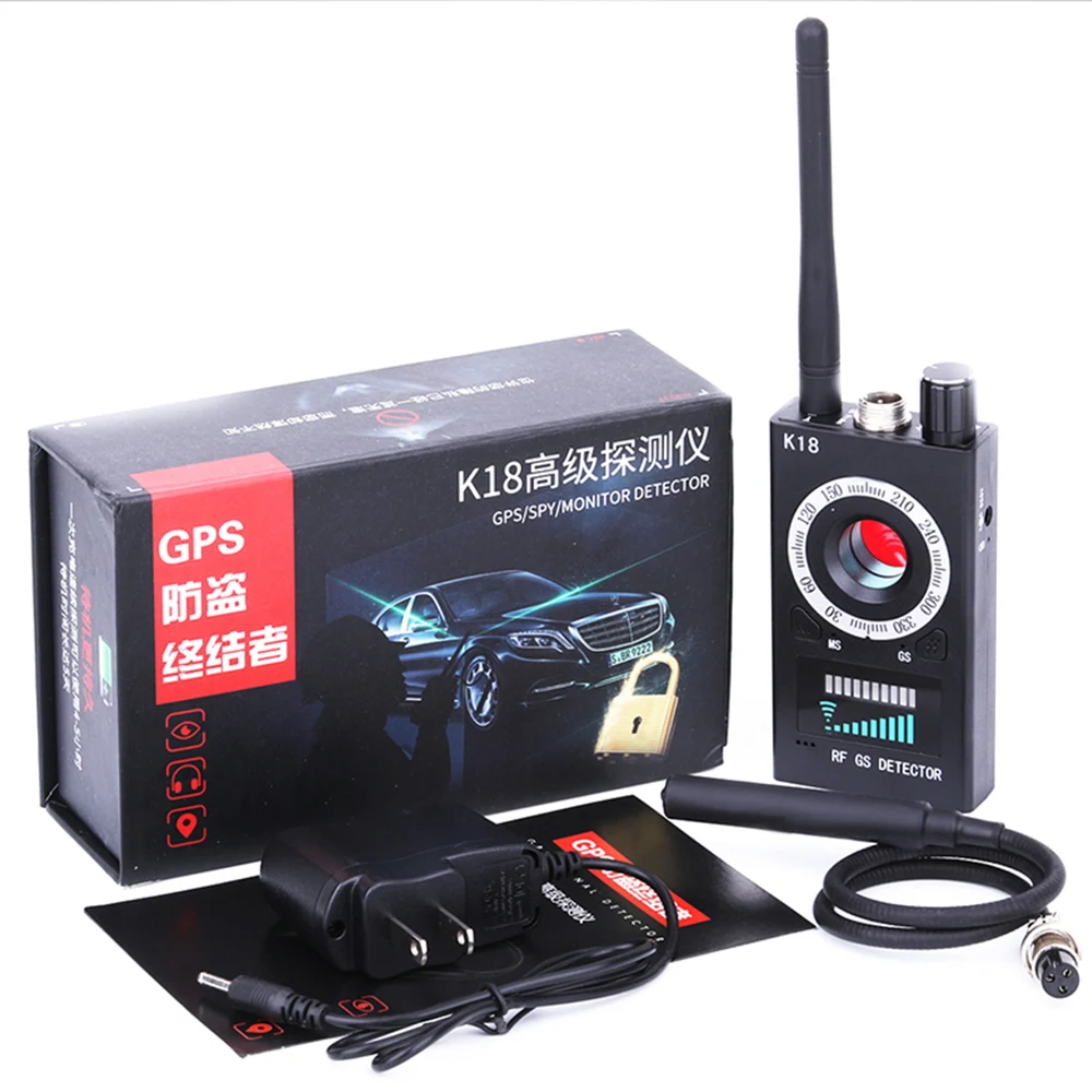 1MHz-6.5GHz K18 Multi-function Anti-spy Detector Camera GSM Audio Bug Finder GPS Signal Lens RF Tracker Detect Wireless Products