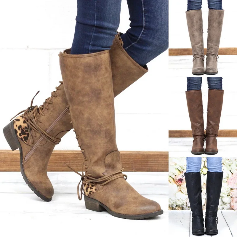 Bottes Femmes Genou LZPCarra - Talon Carré 3 Cm, Semelle Caoutchouc, Matière PU, Couleur Blanche, Style Décontracté
