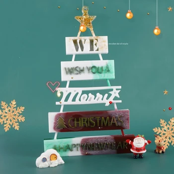 

6Pcs Christmas Theme Silicone Resin Casting Mold Kit Epoxy Resin Pendant Mold DXAA