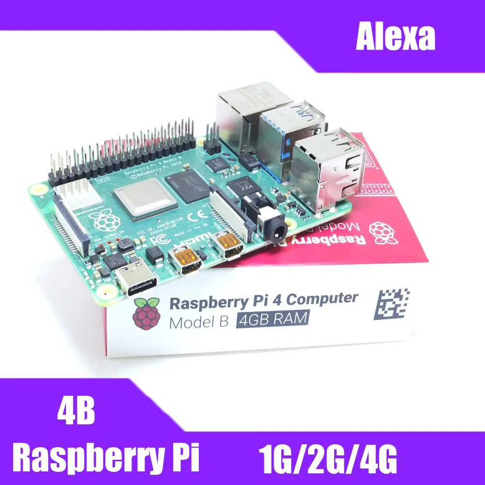 Последние Raspberry Pi 4 Model B с 1/2/4GB Оперативная память BCM2711 Quad core Cortex-A72 ARM v8 1,5 ГГц Поддержка 2,4/5,0 ГГц WI-FI Bluetooth 5,0