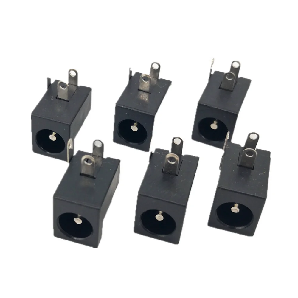 10 шт. DC 005 разъем питания DC005 5 5*2 1 мм 2 Круглый иглы черный цвет|dc dc|needle connector |