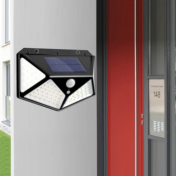 

Solar Eco-Friendly Walkway Lights Home Fence Light Durable Security Lamp Street Lamp Outdoor 100LED
