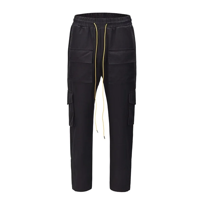 black QoolXCWear, тактические штаны, мужские эстетические спортивные штаны, Джастин Бибер, милитар, брюки-карго, мужские спортивные штаны с пуговицами на лодыжке 8065 - Цвет: black