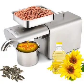

Stainless Steel Oil Presser Hot Oil Press Machine Flaxseed Oil Extractor Peanuts Olive Sunflower seeds Oil Hydraulic Press