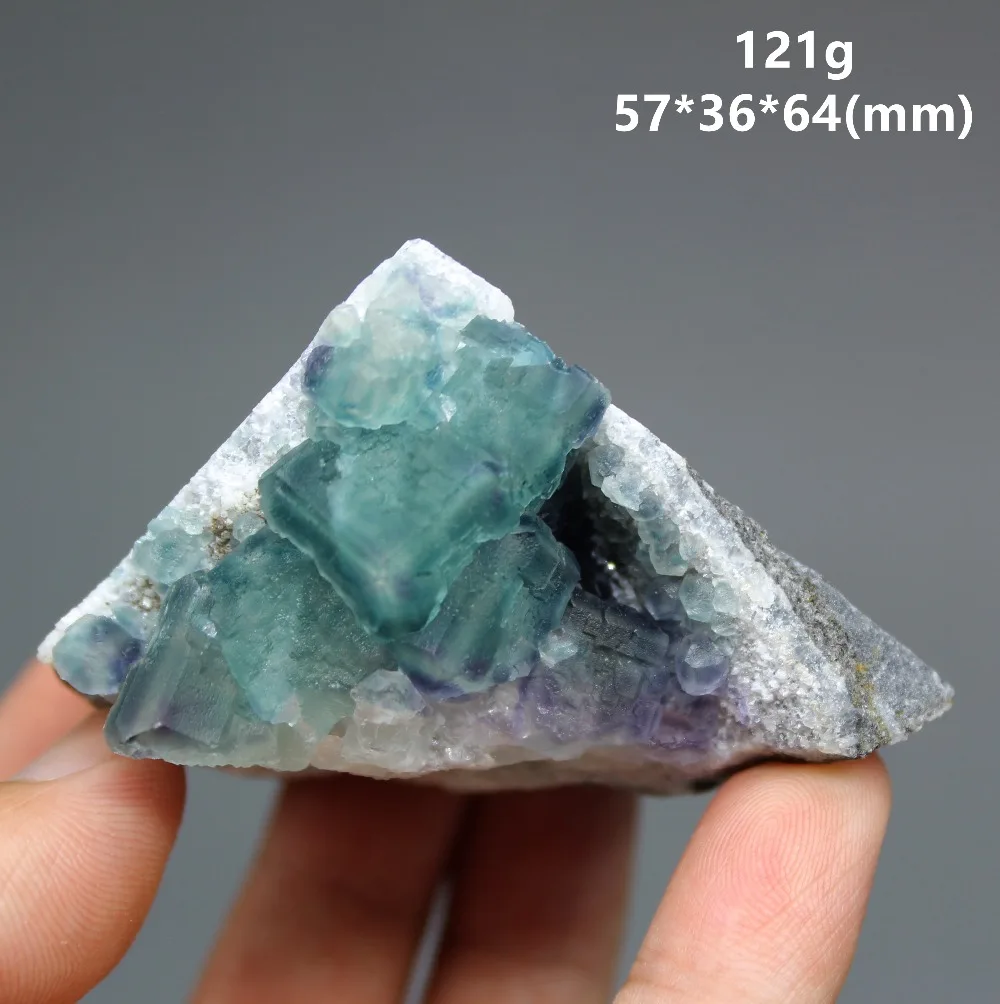 100% Natural rare blue-green fluorite cluster mineral crystal specimens Stones and crystals Healing crystal