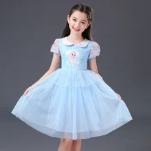 Платье для девочек; Детские платья для девочек; платье принцессы Эльзы; vestidos; вечерние платья-пачки на Хэллоуин; Рождественская зимняя одежда; Infantil Menina; Косплей; 3