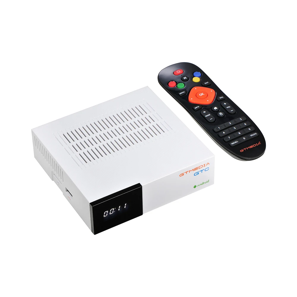 GTMEDIA GTC Smart tv BOX Android 6,0 DVB-T2/S2/кабель ISDBT 2 ГБ/16 ГБ+ 1 год IP tv CCCAM H.265 4K 2,4 ГГц WiFi PK H96 Android tv BOX