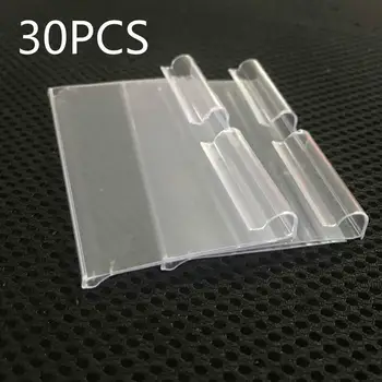 

30PCS Plastic Sign Label Holder Wire Shelf Retail Price Tag Label Card Merchandise Sign Display Holder Stand