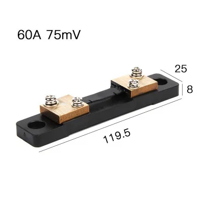 60A 75MV 1 шт. FL-2 10/15/20/30/40/5060/75/100/150/200/250/300/400A 75MV DC Токовый Шунт резисторная панель для цифровой амперметр измерительный прибор класс омметра 0 Токовый Шунт резистор - Цвет: 60A 75MV