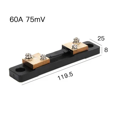 1 шт. FL-2 10/15/20/30/40/5060/75/100/150/200/250/300/400A 75MV DC Токовый Шунт резисторная панель для цифровой амперметр измерительный прибор класс омметра 0 Токовый Шунт резистор - Цвет: 60A 75MV