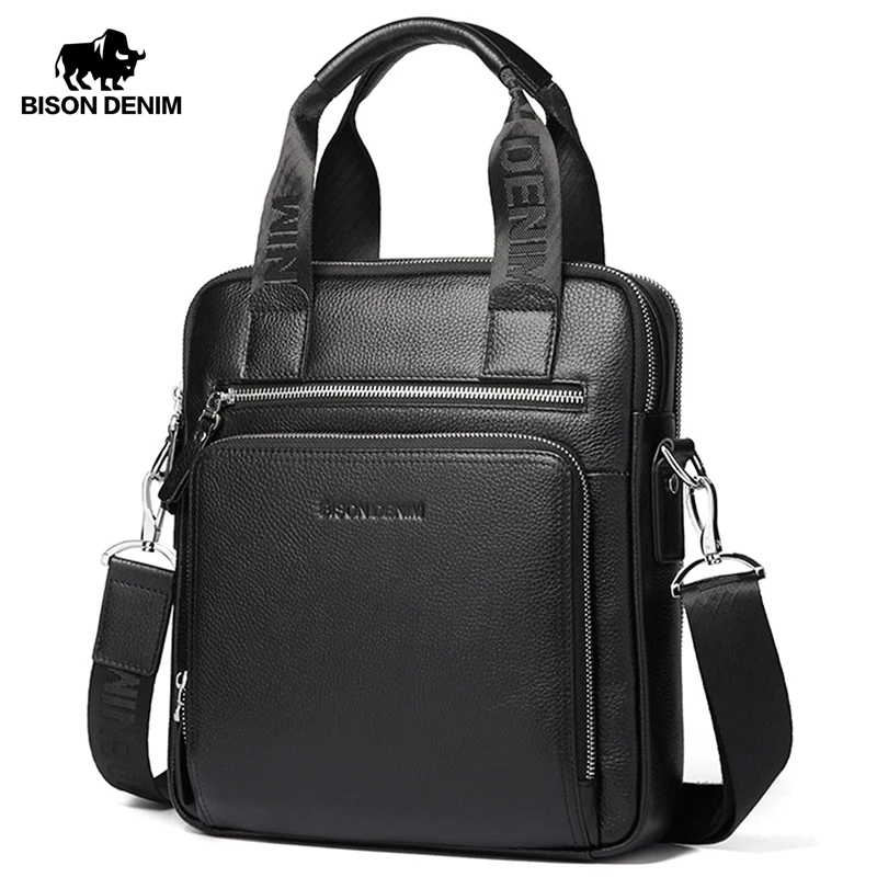 ^*Best Offers BISON DENIM Genuine Leather Guarantee Men's Briefcase Business Handbag High Quality Messenger ipad Laptop Bag Men's Tote N2333-2 ^*Best Offers BISON DENIM Genuine Leather Guarantee Men's Briefcase Business Handbag High Quality Messenger ipad Laptop Bag Men's Tote N2333-2