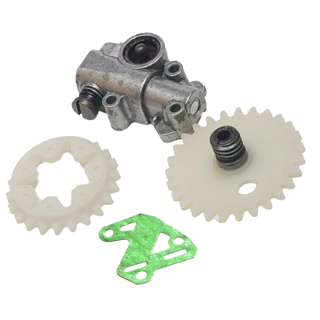 Oil Pump Worm Spur Gear Wheel Set for Stihl MS028 038 048 380 381 Chainsaw