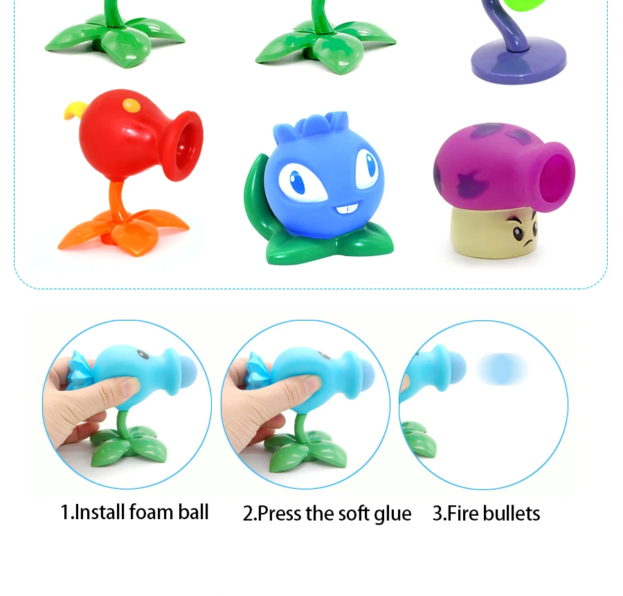 New Role PLANTS VS ZOMBIES 2 PVZ Toys Full Set Gift For Boys Box-packed Children's Dolls Action Figure Model Present Map predator toys