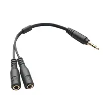 Headphone Cable Splitter Pc-Adapter Computer Audio Male for 2 Female-to-1/Male/3.5mm