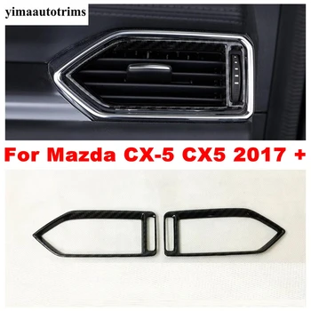 

Inside Air Conditioning AC Outlet Vent Cover Trim 2 Piece For Mazda CX-5 CX5 2017 - 2020 Molding Carbon Fiber / Matte Interior
