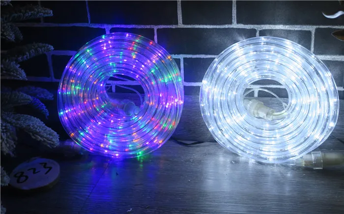 

Christmas Ornaments Scene Balls Arrangement Lighting 9 Meters Long Colored and White Illuminated Water Pipe Light Strings