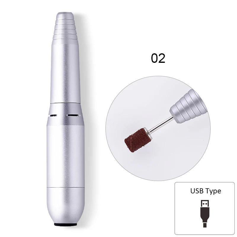 3000/35000 об/мин электрические сверла для ногтей Маникюрный пилочка для ногтей шлифовальный Педикюр оборудование профессиональный инструмент - Цвет: USB 2