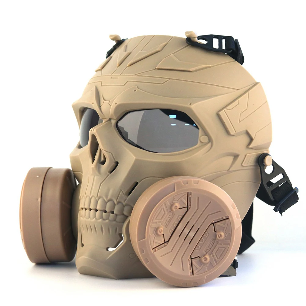 

Outdoor Paintball Airsoft Game Face Protector Safety Full Face Guard W/ PC Lens For Halloween War Game Movie Prop Decoration