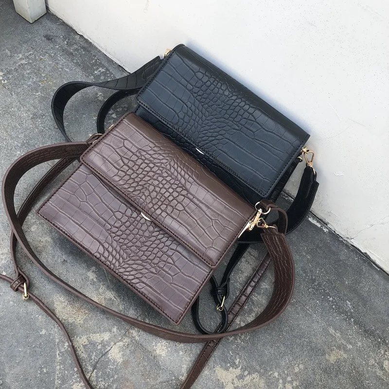 Beste Luxe Handtas Vrouwen Tas Designer Hoge Kwaliteit Alligator PU Lederen Orgel Schouder Crossbody Tas Vintage Krokodil Messenger Bag