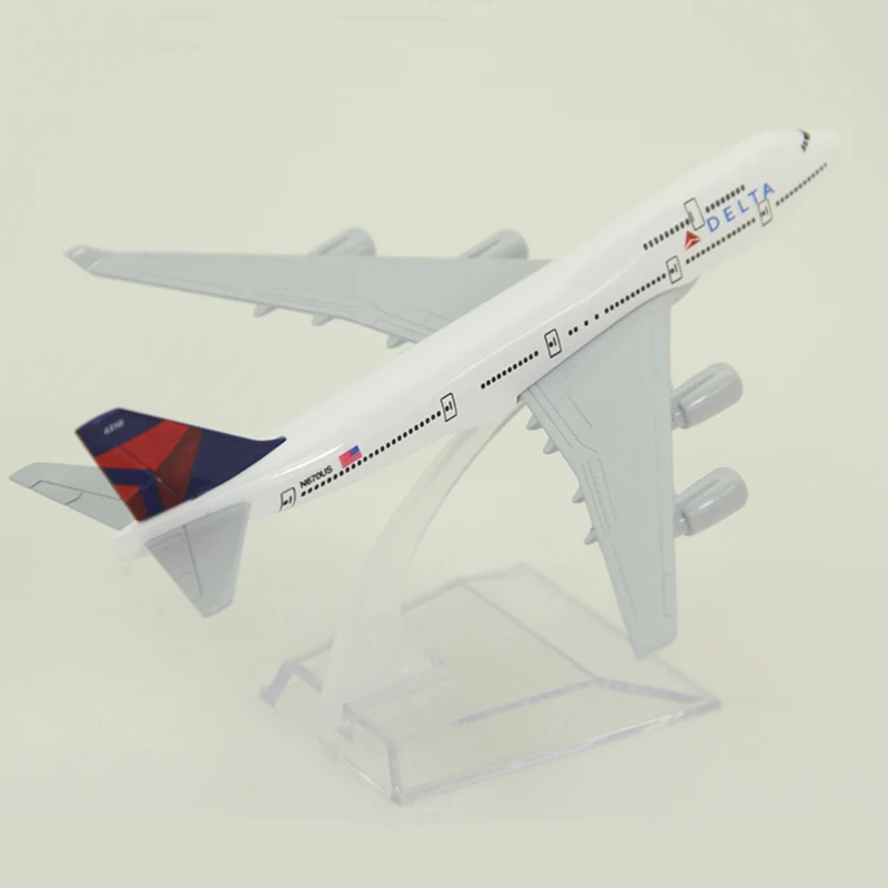 1:400 масштаб 16 см авиационный Американский DELTA Airways сплав металлическая модель самолета Boeing 747 B747-400 авиалиний самолет подарок