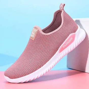 

Women Sneakers Breathable Air Mesh 2020 Spring Fly Weaver Designer Casual Flat Shoes Women Dames Deportivas Mujer Schoenen Vrouw