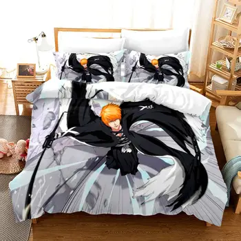 

Comic Bedding Set 2/3 Piece Set Bleach Printing Bedding Set Microfiber Duvet Cover Set Comforter Cover Pillowcases