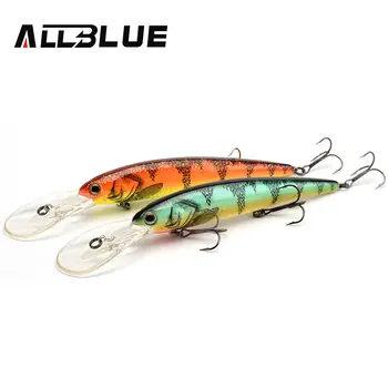 SUPER DISCOUNT ❤️ ALLBLUE DEEP WALLEYE Trolling Fishing Lure Wobbler 125MM 19G Floating Crankbait Minnow Bass Pike Bait Depth 3-8M Fishing Tackle - discount item 28% OFF Sports & Entertainment