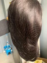 Pelucas de cabello humano 100% para mujeres negras, Bob corto de cabello humano liso con cierre Frontal, 13x4 Bob corto
