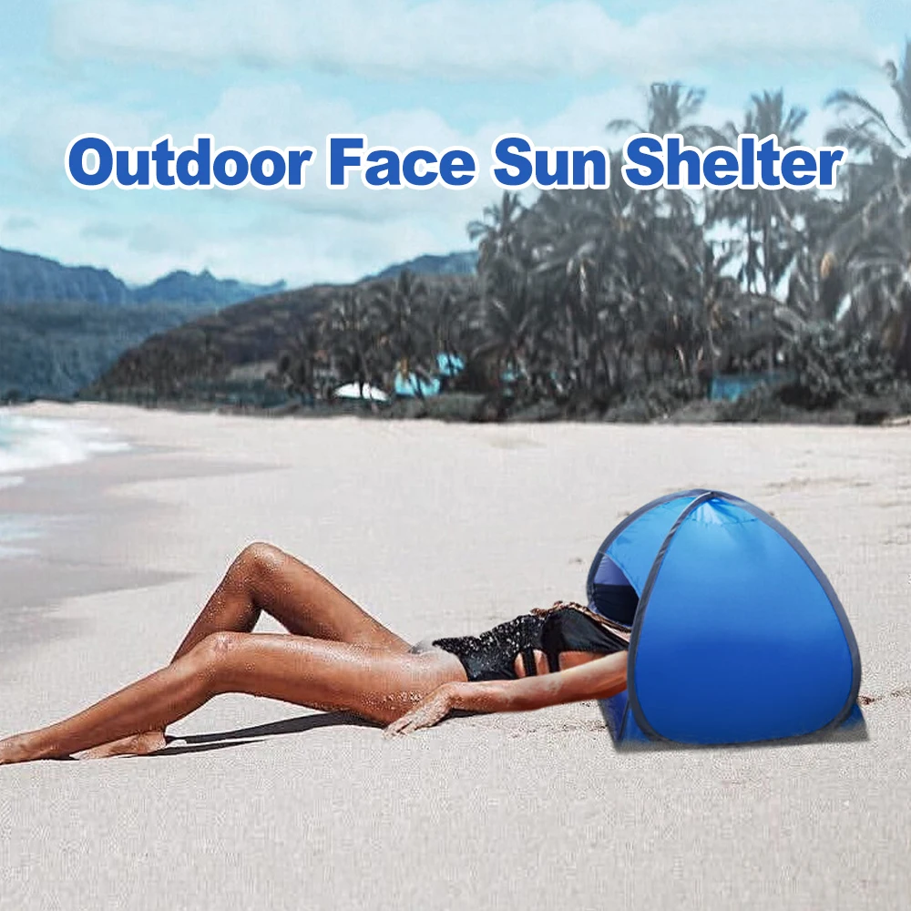 Portable Personal Beach Tent Pillow Small Folding Sun Protection Shade Mini Umbrella Shelter X156D | Спорт и развлечения