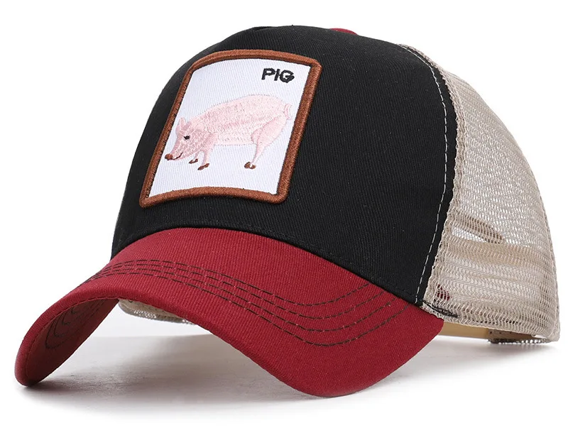 

2019 summer sunshade cap PIG pig baseball cap truck net hat new male and female solar cap summe