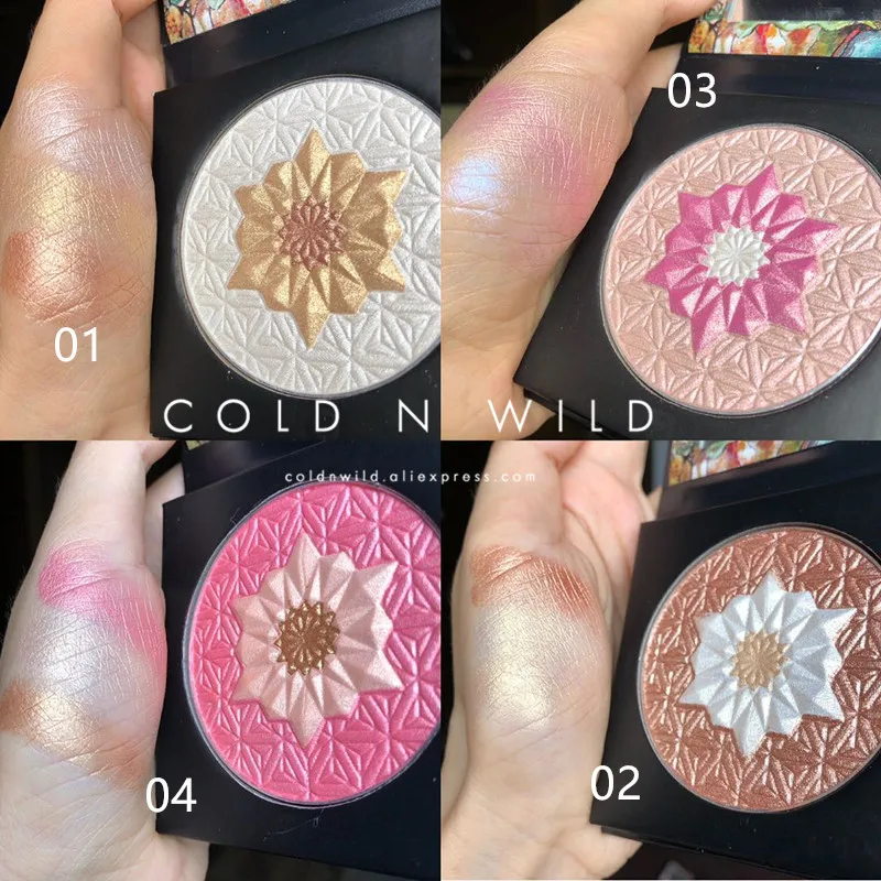 Холодный n wild store Китайский Косметический хайлайтер Палетка с шиммой цветок