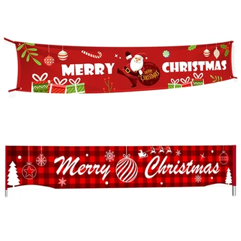 

Merry Christmas Banner Christmas Decorations for Home Outdoor Store Banner Flag Pulling