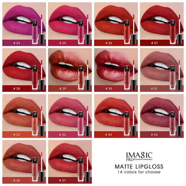 IMAGIC 1pcs matte  Sexy Matte Lipstick lipgloss Waterproof Long Lasting Gloss Beauty makeup lip gloss fashion lip 5