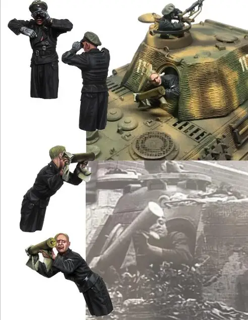 

1/35 Resin Figures German Tank Crew 2pcs/set (no tank,gun) Model Kits