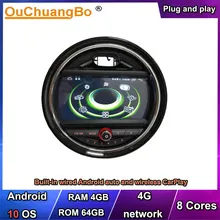 Ouchuangbo 4g android 10 аудио gps радио carplay для mini one