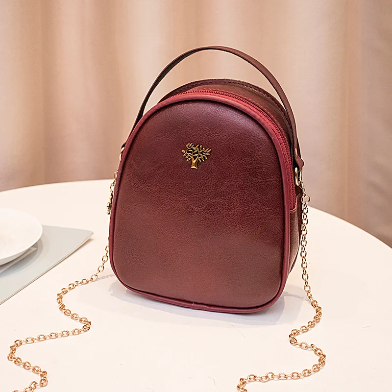 

Small Bee WOMEN'S Bag 2019 Small round Bag New Style Retro Versitile Fashion Shoulder Handbag